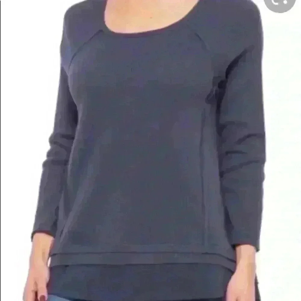 - C & C California Tiered Thermal Shirt Blue Sz SM
